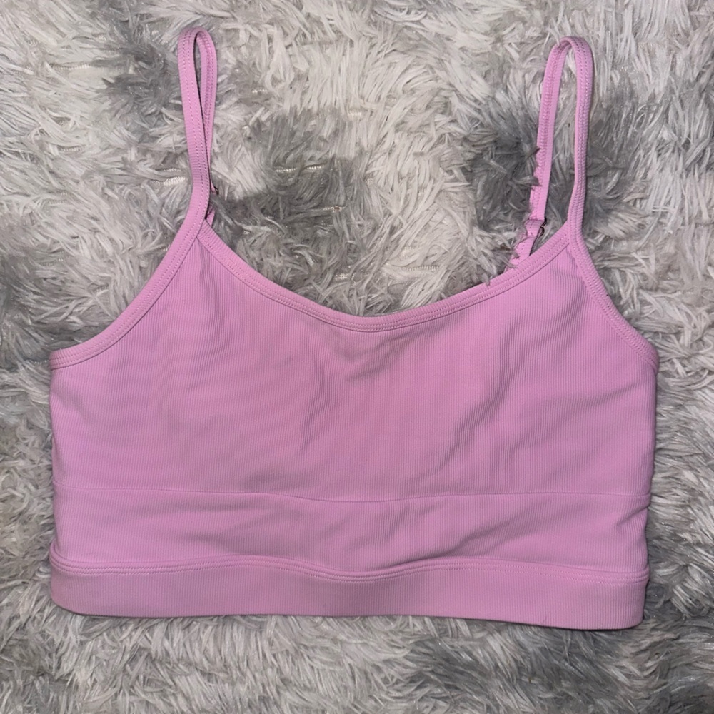 Wilo Bralette Cropped Tank Top in Light Purple/Lilac - Like New size Large